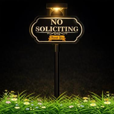 Imagem de Placa solar sem solicitação para casa com luz, 25 x 12 cm alumínio sem solicitação de quintal com estaca, estaca de 99 cm, placa sem solicitação para entrada de entrada de casa