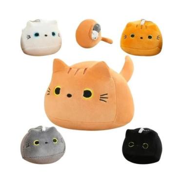Imagem de Boneca De Pelúcia Oval Super Macia Kawaii Com Quatro Pingentes De Gati