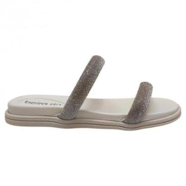 Imagem de Chinelo Papete Feminino Beira Rio Com Pedrarias 8488122-Feminino