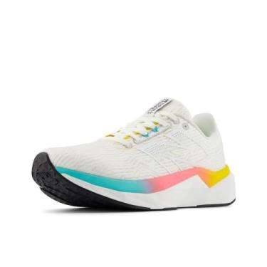 Imagem de New Balance Fuelcell Propel V5 feminino, Branco/Cyber Jade/Gengibre Limão, 8.5 Wide
