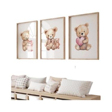 Imagem de Arte De Parede Para Quarto Infantil, Conjunto De 3 Impressões Em Tela,