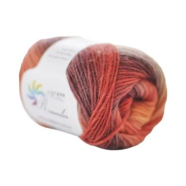 Imagem de Fio De Lã Penteada Arco-Íris 50g, 100% Pura, Para Tricô Manual E Croch