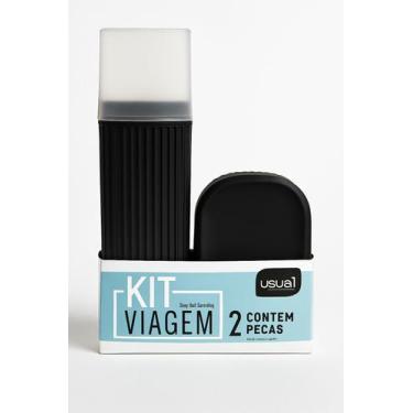 Imagem de Kit Viagem Usual 2 Peças com Saboneteira e Porta Escova - Coloridos, P