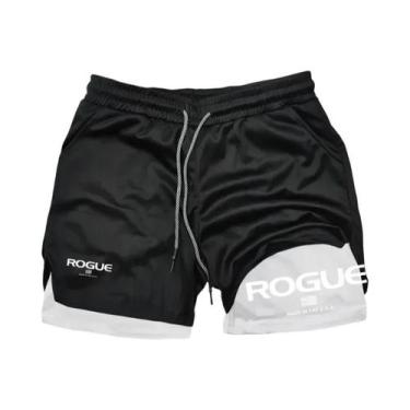 Imagem de Shorts De Compressão Dupla Camada 2 Em 1 Para Homens, Roupas Esportiva