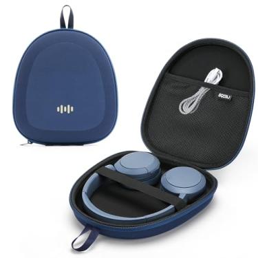 Imagem de Capa de fone de ouvido rígida superfina para Sony/JBL/Bose/Soundcore Anker/BERIBES KVIDIO TOZO JLab – Bolsa organizadora de viagem portátil universal (azul claro)