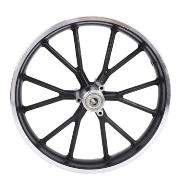 Imagem de Asixxsix Pneu para scooter, pneu para scooter elétrica com aro de roda de liga de alumínio de 10 polegadas, design de cubo alargado, acabamento protetor, para mini moto (roda traseira)