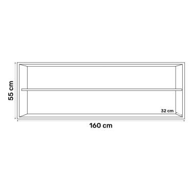 Imagem de Armário De Cozinha Aéreo Andréia 150Cm 4 Portas Branco