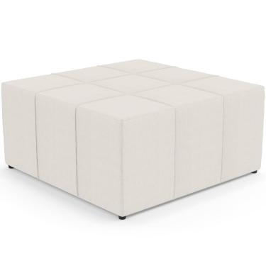 Imagem de Puff Quadrado Milano 90x90cm W01 Linho Cru