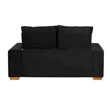 Imagem de Sofá 3 Lugares 1.90 Mt Com Molas Retrátil E Reclinável Preto