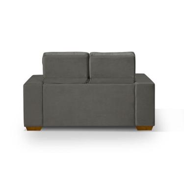 Imagem de Sofá 2 Lugares 150cm Com Molas, Retrátil E Reclinável Cinza