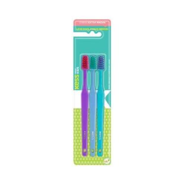 Imagem de Escova dentes kess kids macia kit com 3