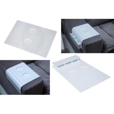 Imagem de Kit bandeja 1 p/ copo + 1 p/ controle - LC Marques, BRANCO