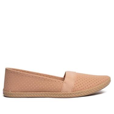 Imagem de Sapatilha Feminina Moleca Nobuck Perfuros Nude, Nude, 35