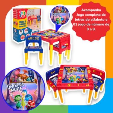 Imagem de Mesa Infantil Plástico Colorida Com Cadeira Divertidamente - Toys 2U