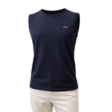 Imagem de Regata Masculina Básica Fico Malha Penteada 00681 Marinho-Masculino