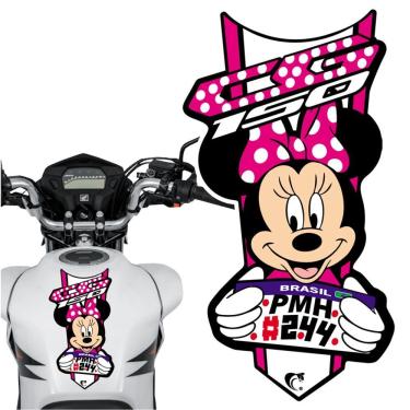 Imagem de Adesivo Faixa Gravata Sem Resina Moto Cg 150/160 Minnie Rosa Cor Cg 150