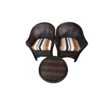 Imagem de Kit 2 Poltronas E Mesinha De Centro Fibra Sintética