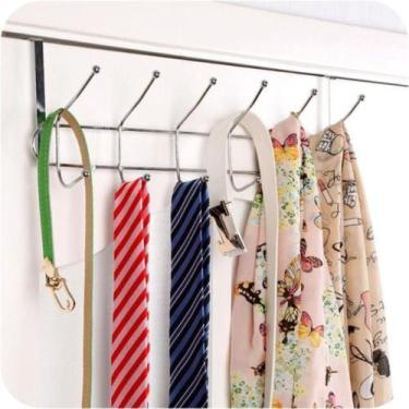 Imagem de Cabide Para Porta Suporte 12 Ganchos Cabideiro Multiuso Para Quarto Ba