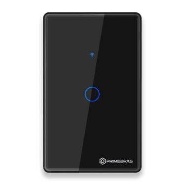 Imagem de Interruptor Touch 1 Botão Wi-Fi TP1001 Preto - Primebras