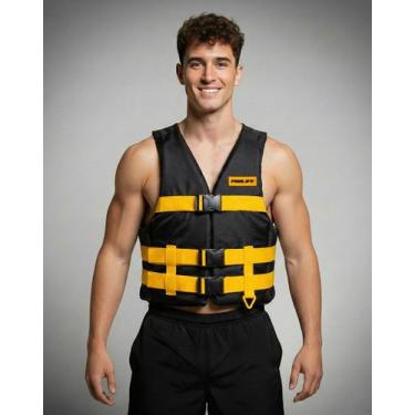 Imagem de Colete Flutuador Simetria Spectrum, Amarelo, GG (Até 110Kg)