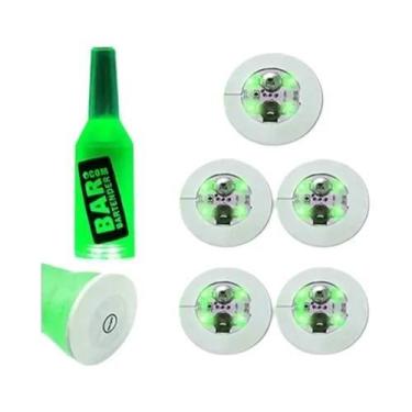 Imagem de Conjunto De 5 Porta-copos Luminosos LED Para Festas, Casamentos, Bares