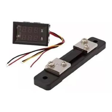 Imagem de Voltimetro E Amperimetro Digital Led Dc Cc 100V 50A C Shunt - OEM