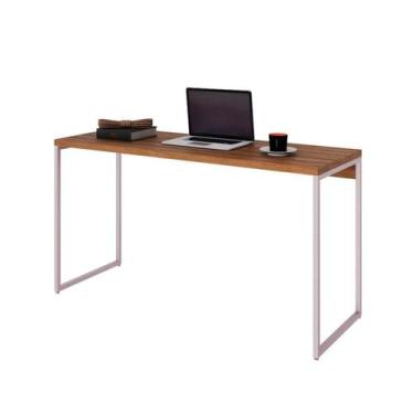 Imagem de Escrivaninha Nanda Mel e Branca 135 cm - Mobly