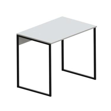 Imagem de Mesa de Escritório Workspace Branca e Preta 90 cm - Mobly