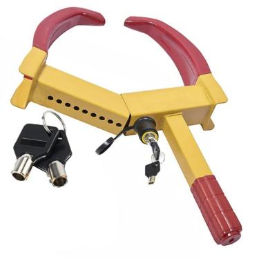 Imagem de Trava de Pneu Universal Bloqueador De Roda Carro Moto Roubo Antifurto Estacionamento Reboque Seguranca Veiculo Auto