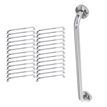 Imagem de Barra de Apoio 70cm Inox Alça Kit 26 Uni Idoso Cadeirante Corrimao Banheiro Box Segurança Suporte Acessibilidade