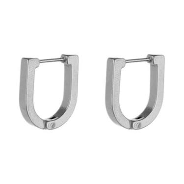 Imagem de Brincos De Argola Em Aço Inoxidável Com Runas Vikings Pretos Para Home