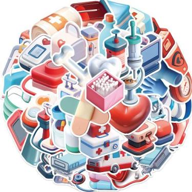 Imagem de Pacote de adesivos 3D Medical Equipment Anime Waterproof (50 unidades)