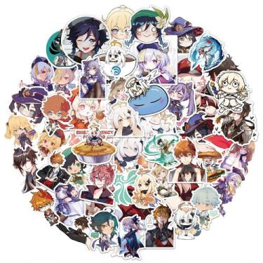Imagem de Adesivos Genshins Impacts Anime à prova d'água, 50 unidades - yiweisai