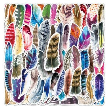 Imagem de Adesivos de vinil impermeável Feathers Anime 64 unidades/lote - yiweis