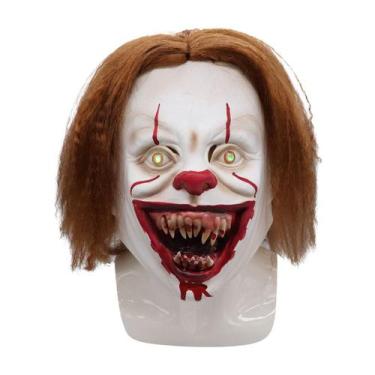 Imagem de Máscara de cosplay Pennywises Latex Glowing Horror Halloween - yiweisa