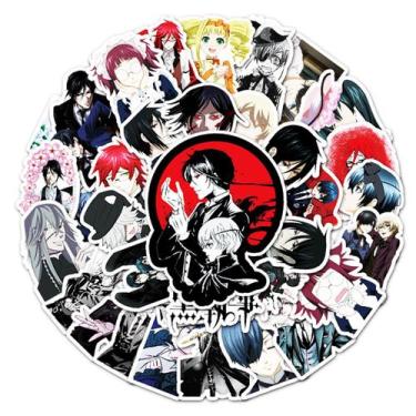 Imagem de Adesivos Butlers Anime Black 50 peças de PVC impermeáveis e à prova de