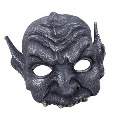 Imagem de Máscara Warcraft Devil Halloween Cosplay Prop PU de meia face - yiweis
