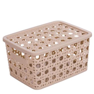 Imagem de Caixa Organizadora Retangular Tampa Palha 2,6 Litros