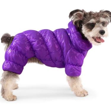 Imagem de Casaco de cachorro AOFITEE Jaqueta impermeável de inverno para cães pe