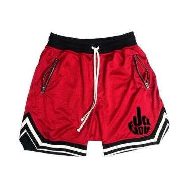 Imagem de Shorts De Basquete Masculinos De Verão Em Malha Respirável, Calças Cas