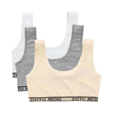 Imagem de Sutiãs De Treinamento Para Adolescentes, Tops Sem Fio Para Puberdade, 