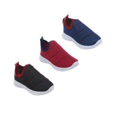 Imagem de Kit 3 Pares Tênis Infantil Menino Estampado Leve Conforto-Masculino