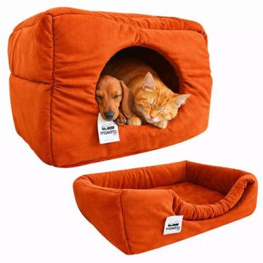 Imagem de Cama Toca Luxo Filhote Cao Lavavel Gato Caminha Terracota M - Maxximo 