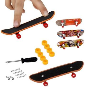 Imagem de Skate De Dedo Com Rodinhas Extras Simule Manobras Radicais - Wellmix