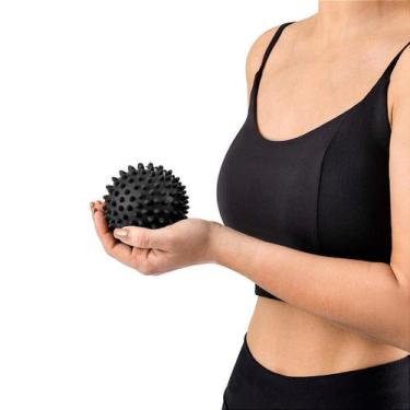 Imagem de Bola de Massagem Cinza 9cm para Fortalecimento e Relaxamento Muscular 