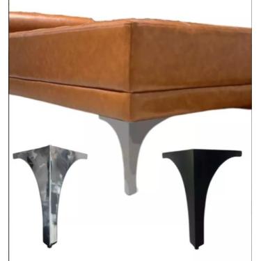 Imagem de Kit 03 Pés Curve De Alumínio 20cm P/ Sofá, Poltrona Pronta Entrega - R