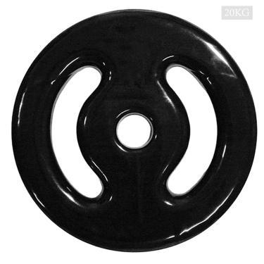 Imagem de Anilha 20kg Emborrachada PVC Furo Standard-Unissex