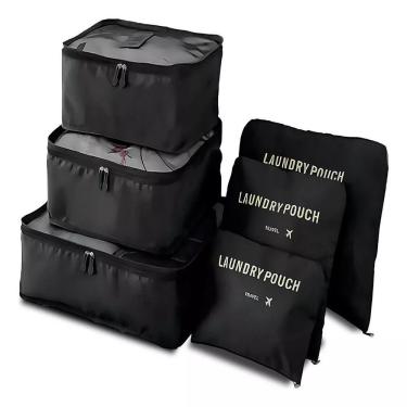 Imagem de Organizador Necessaire Mala De Bagagem Viagem Kit 6 Peças