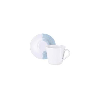 Imagem de Xícara Pires Chá Aquarius Porcelana 185ml 2pçs - Tramontina