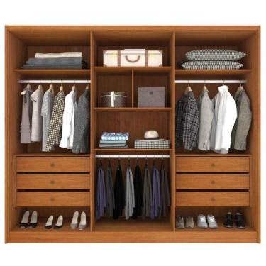 Imagem de Guarda Roupa Casal Realeza 6 Portas 6 Gavetas Cinamomo-off White 100% 